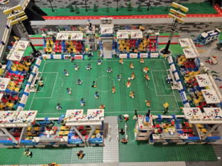 wk voetbal LEGO in Brick City stadion